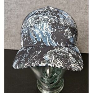 Lululemon Dash & Splash II Blue Waves Black Mesh Snapback Hat Run Swim